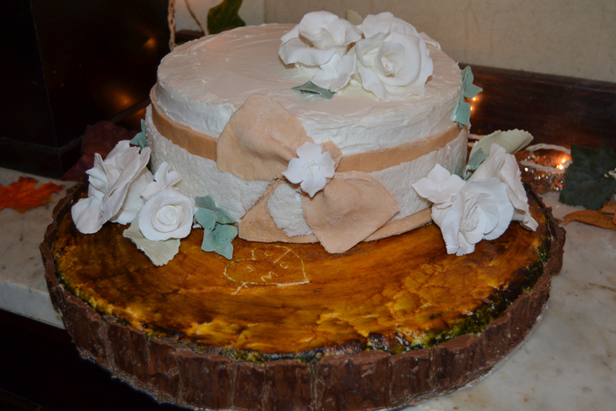 carleton house rustic tree cake