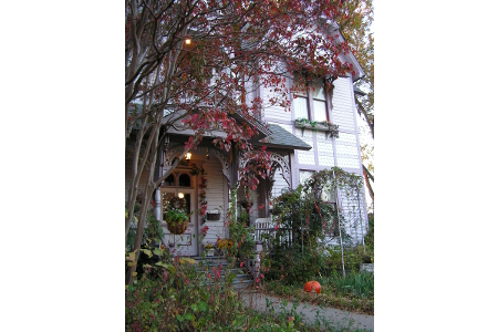 CarletonHouse B&B porch at fall